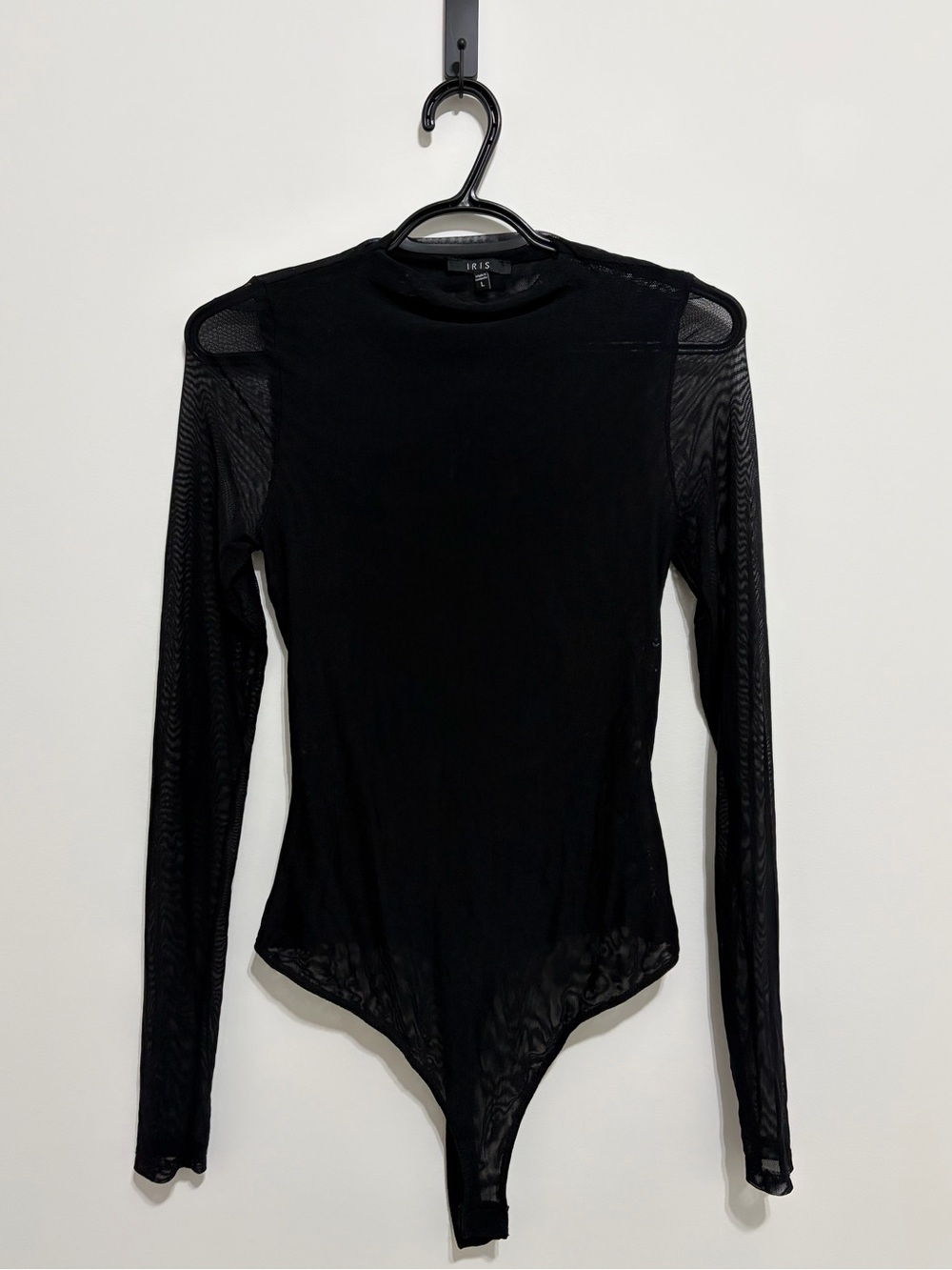 Iris Sheer Mesh Long-Sleeve Bodysuit